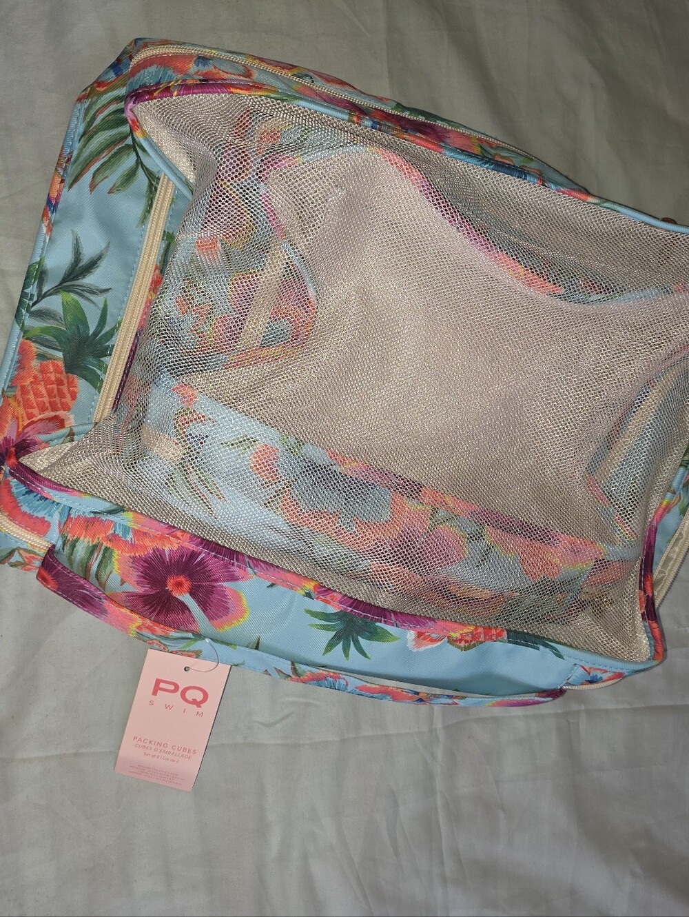 NWT PQ Swim Solana Tropical Floral Packing Cubes Set of 2